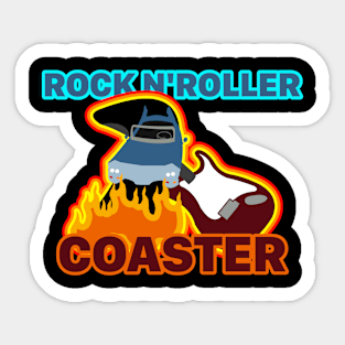 Rock 'n' Roller Coaster (with text) Sticker